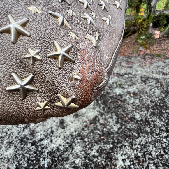 Jimmy Choo | Bags | Jimmy Choo Authentic Starstudded Taupe Leather Tote ...
